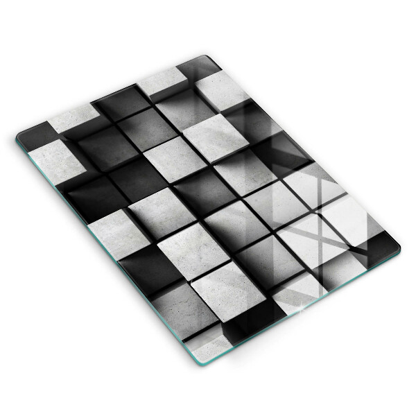 Steklena podloga za rezanje 3D geometrijsko ozadje