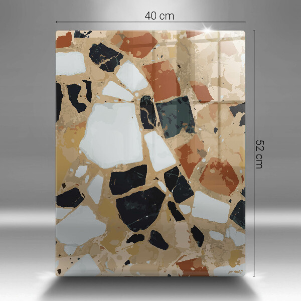 Steklena podloga za rezanje Plošča z okrasnimi kamni