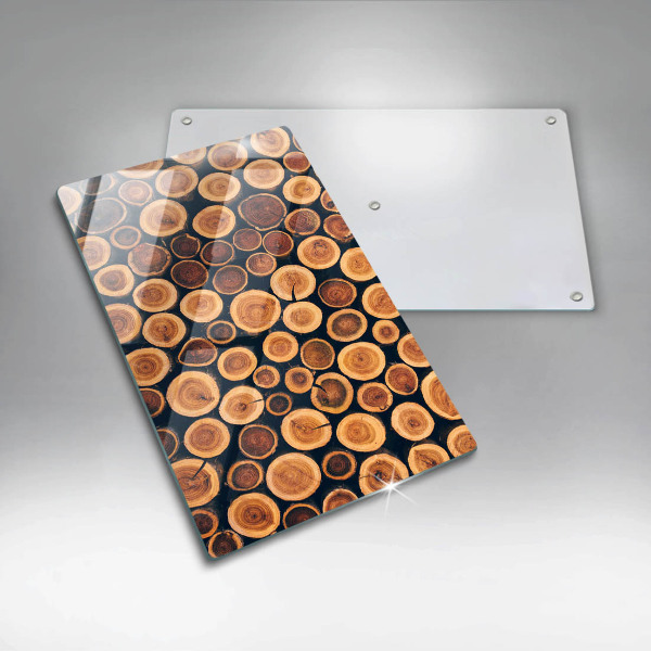 Steklena podloga za rezanje Leseni štori