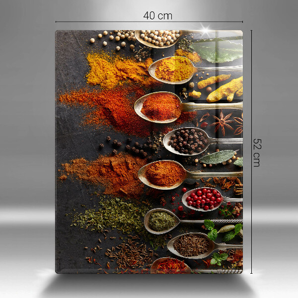 Steklena podloga za rezanje Žlice z začimbami