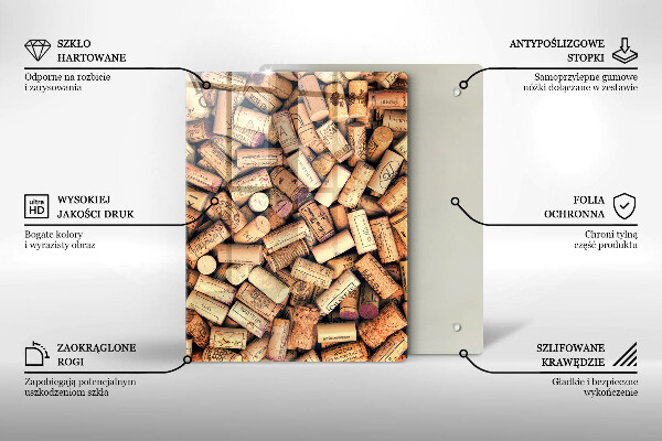 Steklena podloga za rezanje Žlice z začimbami