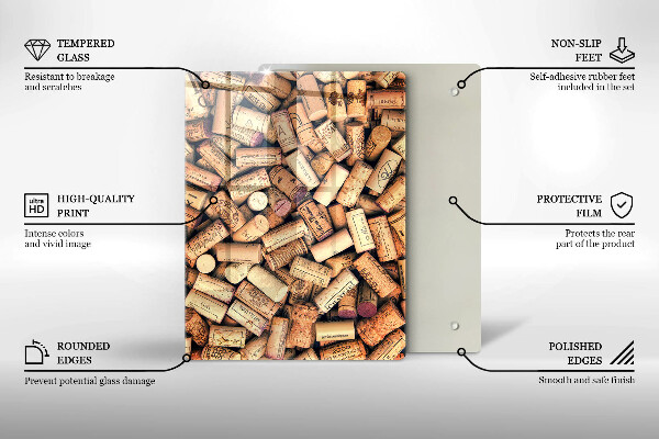 Steklena podloga za rezanje Žlice z začimbami