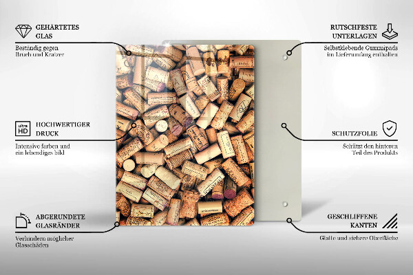 Steklena podloga za rezanje Žlice z začimbami