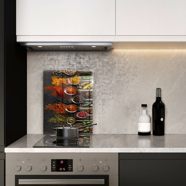 Steklena podloga za rezanje Žlice z začimbami