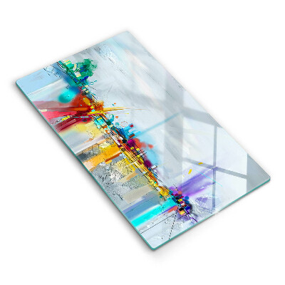 Steklena podloga za rezanje Naslikana abstrakcija