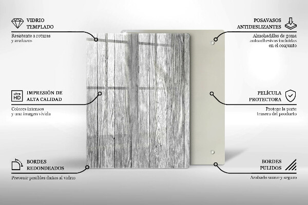 Steklena podloga za rezanje Rosne kapljice in cvet vrtnice