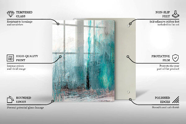 Steklena podloga za rezanje Pisano perje papige