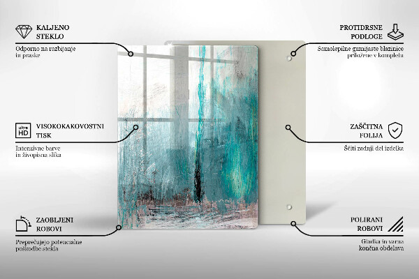 Steklena podloga za rezanje Pisano perje papige