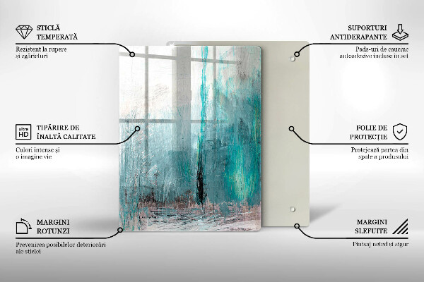 Steklena podloga za rezanje Pisano perje papige