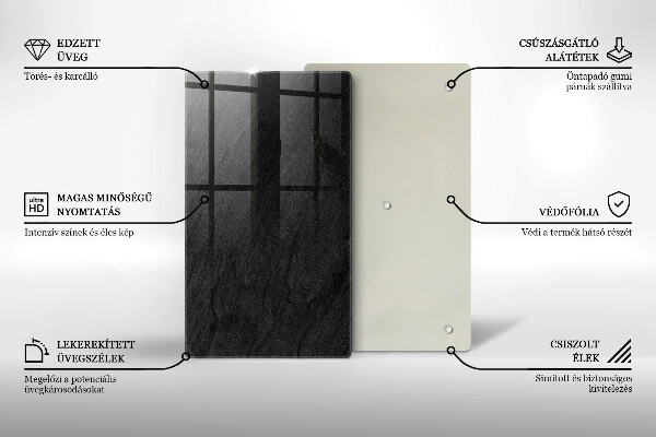 Steklena podloga za rezanje Kamnita tekstura