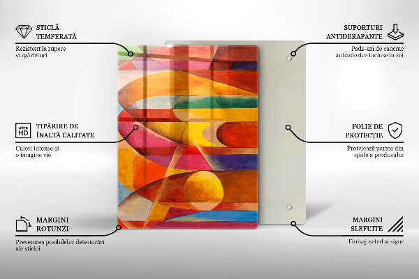 Steklena podloga za rezanje Kamnita tekstura