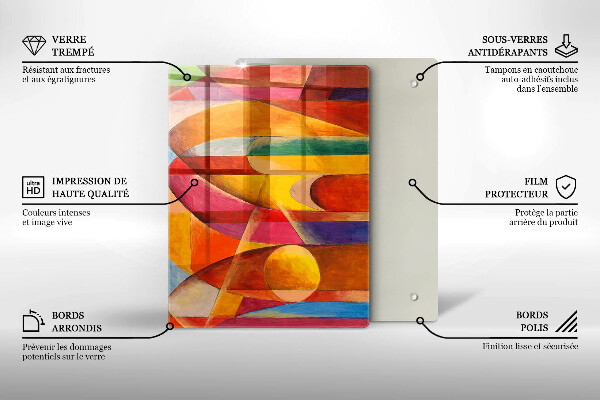 Steklena podloga za rezanje Kamnita tekstura