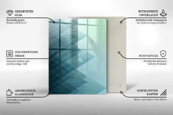 Steklena podloga za rezanje Nežno perje
