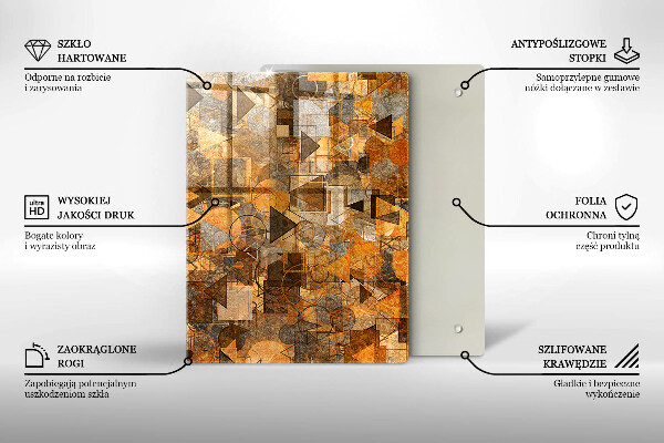 Steklena podloga za rezanje Kapljice vode