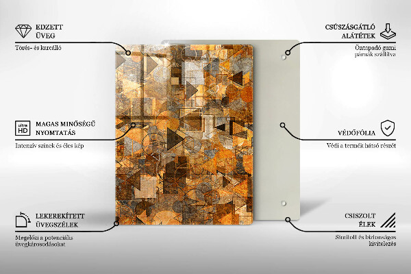 Steklena podloga za rezanje Kapljice vode