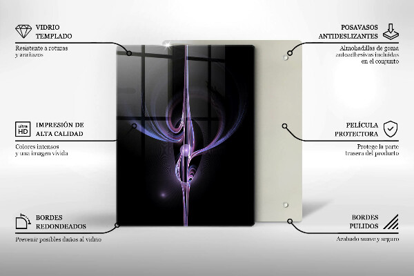 Steklena podloga za rezanje Moderna abstrakcija