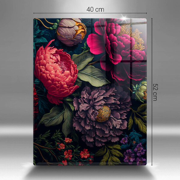 Steklena podloga za rezanje Lepe rože