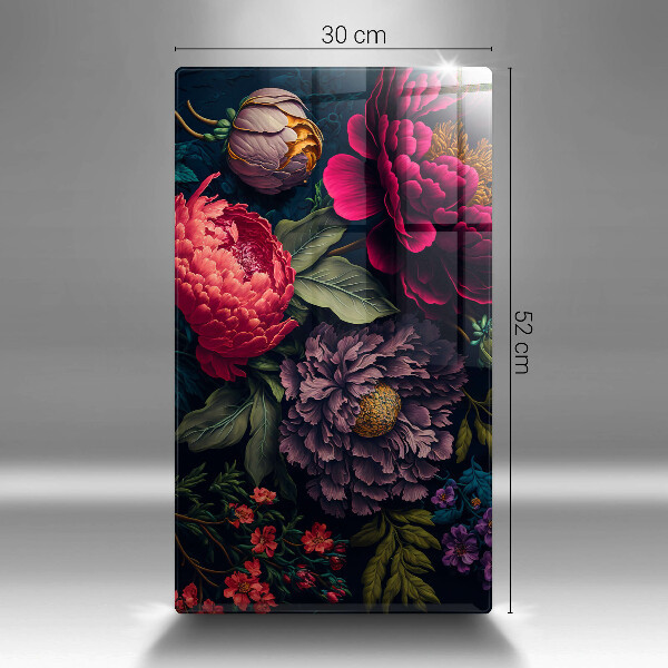 Steklena podloga za rezanje Lepe rože