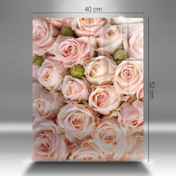 Steklena podloga za rezanje Šopek nežnih vrtnic