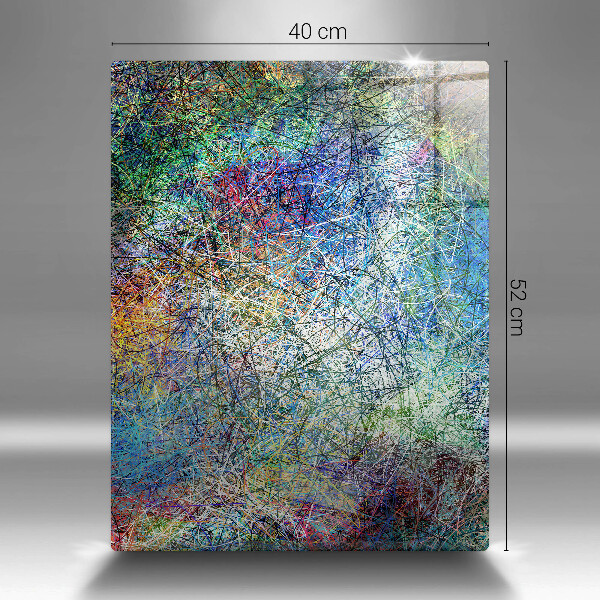 Steklena podloga za rezanje Barvita črtna abstrakcija