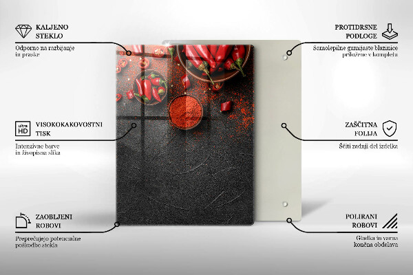 Steklena podloga za rezanje Tekstura marmorja z zlatom