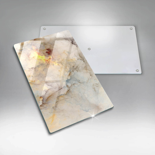 Steklena podloga za rezanje Tekstura marmorja z zlatom