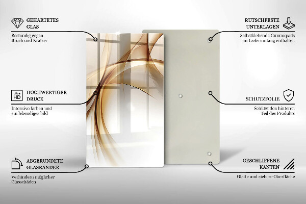 Steklena podloga za rezanje Abstraktne oblike
