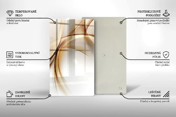 Steklena podloga za rezanje Abstraktne oblike