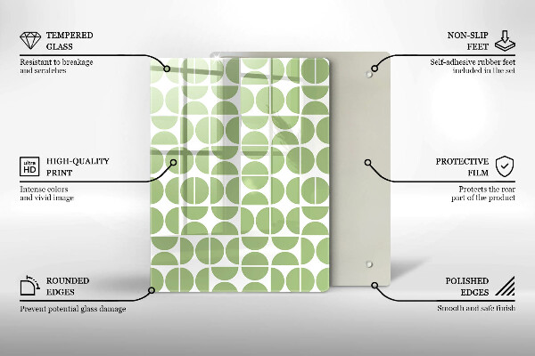 Steklena podloga za rezanje Abstraktne oblike