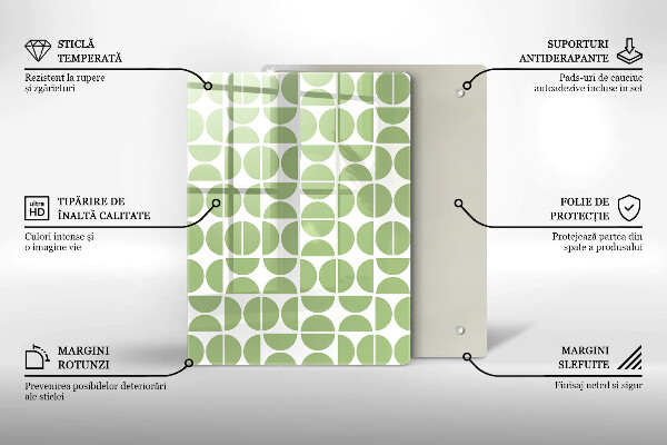 Steklena podloga za rezanje Abstraktne oblike