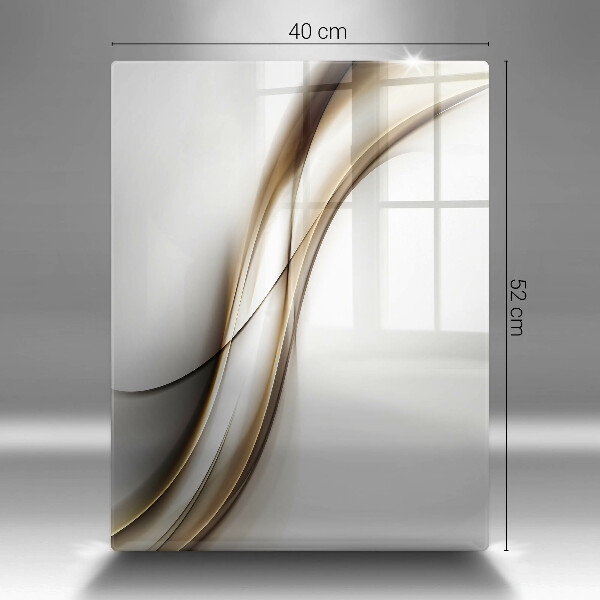 Steklena podloga za rezanje Abstrakcija mehkih linij