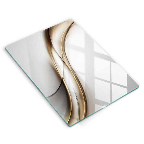 Steklena podloga za rezanje Abstrakcija mehkih linij