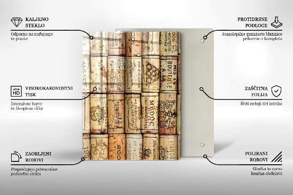 Steklena podloga za rezanje Abstrakcija mehkih linij