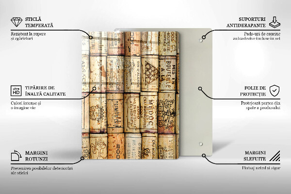 Steklena podloga za rezanje Abstrakcija mehkih linij