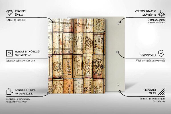 Steklena podloga za rezanje Abstrakcija mehkih linij