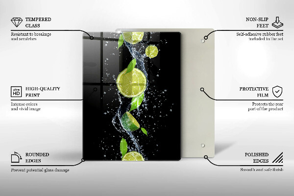 Steklena podloga za rezanje Boho ptičje perje