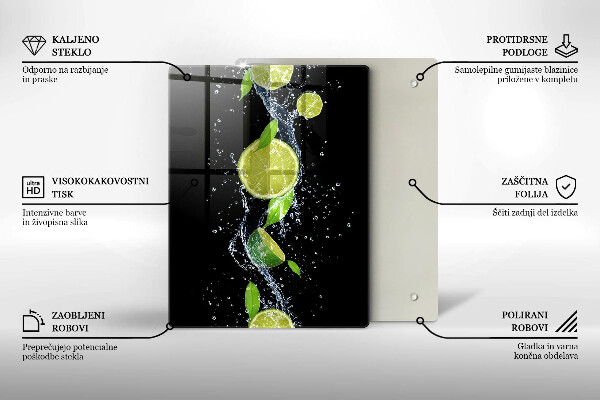 Steklena podloga za rezanje Boho ptičje perje