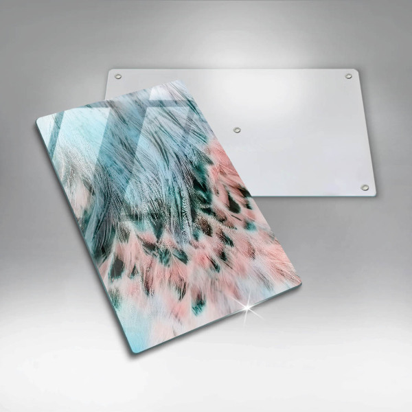 Steklena podloga za rezanje Boho ptičje perje