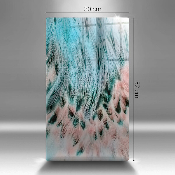 Steklena podloga za rezanje Boho ptičje perje