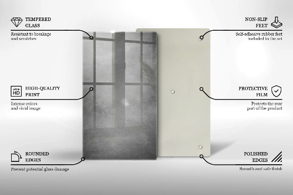 Steklena podloga za rezanje Ozadje s teksturo betona