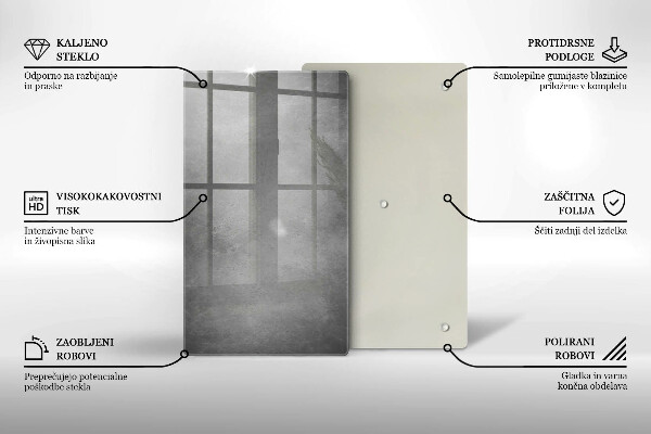 Steklena podloga za rezanje Ozadje s teksturo betona