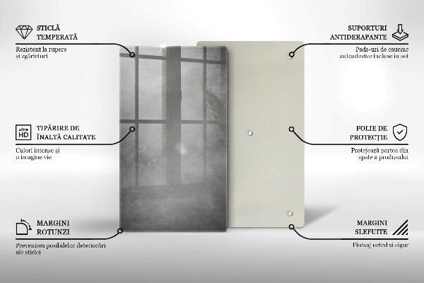 Steklena podloga za rezanje Ozadje s teksturo betona