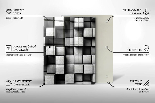 Steklena podloga za rezanje Ozadje s teksturo betona