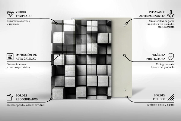 Steklena podloga za rezanje Ozadje s teksturo betona
