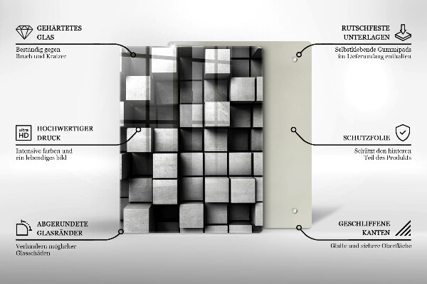 Steklena podloga za rezanje Ozadje s teksturo betona