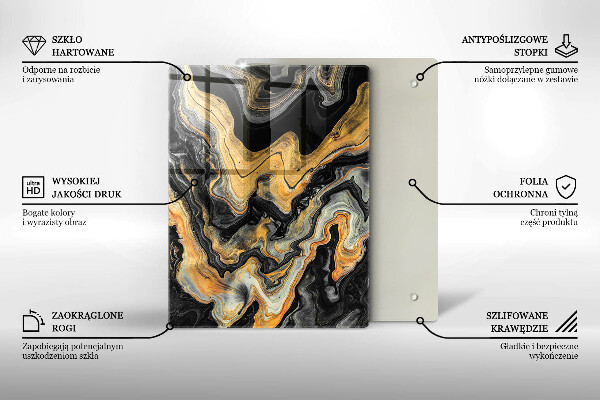 Steklena podloga za rezanje Bogata tekstura