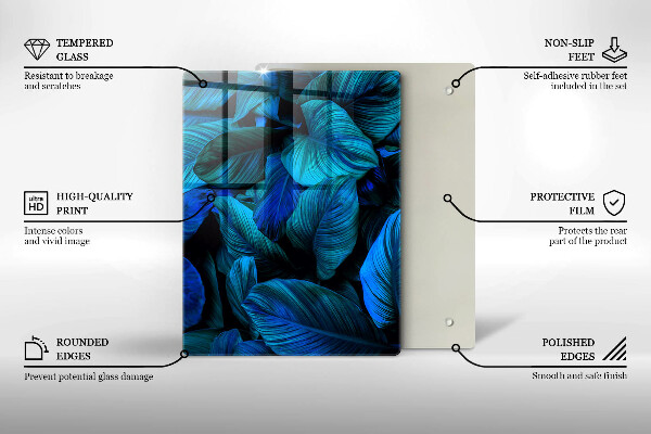 Steklena podloga za rezanje Svetla lesena struktura