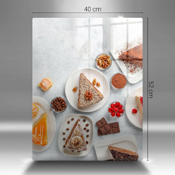 Steklena podloga za rezanje Sladkost torte