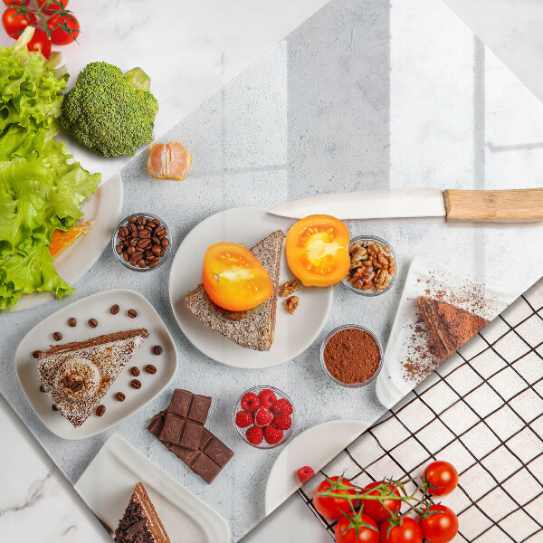 Steklena podloga za rezanje Sladkost torte