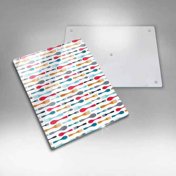 Steklena podloga za rezanje Ilustracija žlice